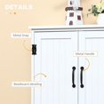 thumbnail image 2 of Demi Bonn 48" Accent Floor Storage Cabinet Kitchen Pantry with Adjustable Shelves and 2 Lower Doors, White, 2 of 7
