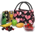 thumbnail image 3 of Disketp Hearts Bolsa Térmica Estampada, Bolsa Térmica Aislante para Almuerzo, Playa y Campamento, 3 of 6