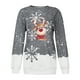 thumbnail image 4 of Mujeres moda cuello redondo Navidad manga larga Tops blusa pulóver sudadera Fridja  fhghd487, 4 of 5