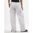 thumbnail image 3 of No Boundaries Ruched Cargo Parachute Pants, Women's, 3 of 5