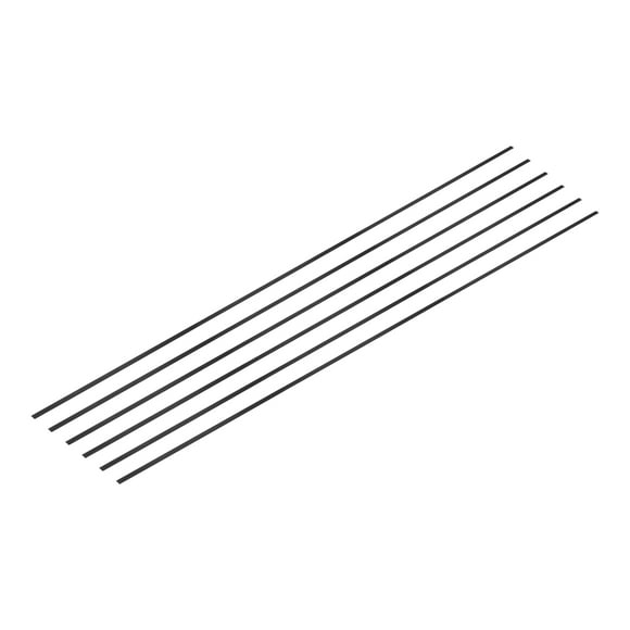 Unique Bargains 6 Pcs Carbon Fiber Strip 1x5mm 600mm Length Pultruded Flat Carbon Fiber Bars for Kites, RC Airplane