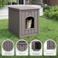 thumbnail image 4 of LHBcraft Outdoor Cat House, Weatherproof PP Cat Shelter for Feral & Stray Cats, Durable All-Season Pet House for Garden & Patio ,Gray, 4 of 6