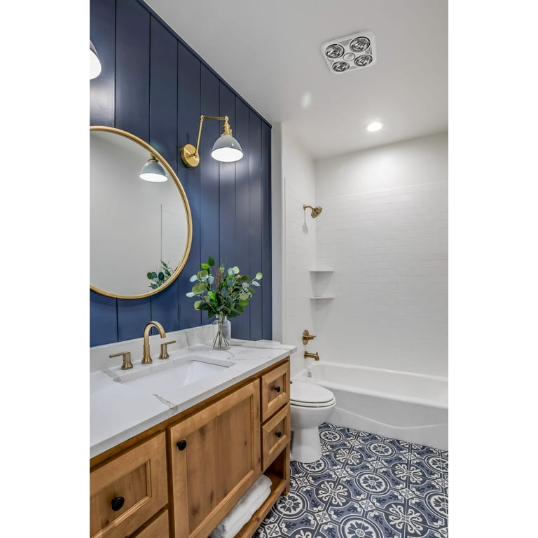 Aero Pure 90 CFM Bathroom Fan with Heater and Light - Walmart.com