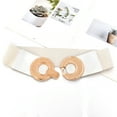 thumbnail image 3 of Prolriy Belts for Women, Women Stretchy Belt for Dresses Vintage Elastic Wide Waist Belt Womens Belt White One Size, 3 of 4
