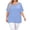 Light Blue Plus Size Tops, variant on BSDJILFG 50% Plus Size Tops for Women Casual Short Sleeve Button V Neck Basic T Shirt Loose Sleep Pajama Lounge Tops S-5XL