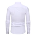 thumbnail image 3 of TANSILING Men's Pleated Front Tuxedo Dress Shirt with Bow Tie, White Formal Wedding Prom Dinner Shirt, 3 of 6