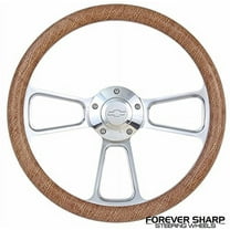 82-94 Gm Chevy Van Textured Tan Aluminum Steering Wheel W/ Adapter Kit