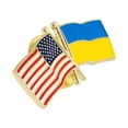 thumbnail image 2 of PinMart's USA and Ukraine Crossed Friendship Flag Enamel Lapel Pin, 2 of 3