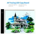 thumbnail image 4 of LED Tracing Light Pad with USB Power, 6-Level Dimmable Brightness, Eye Protection, Built-in Rulers for Animation, Sketching, Design – A4 Size Acrylic Drawing Board with 22 LED Lights, 13000-170000K, 4 of 6