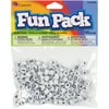 Cousin CCALPHA-34102 Fun Pack Acrylic Alphabet Beads - Round White 145/Pkg
