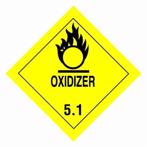 Tapecase 4" x 4" Adhesive Back Shipping Labels, Oxidizer, Pk50 16V021