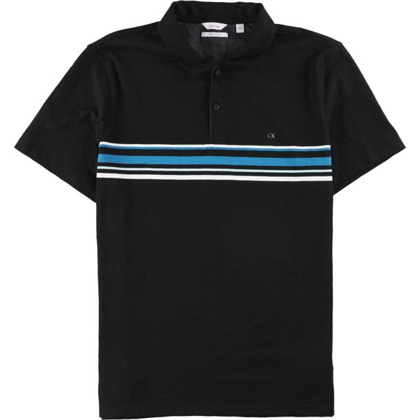 Calvin Klein Polo de rugby a rayas para hombre, azul, extragrande Calvin Klein polo, rugbi