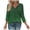 Green-1, variant on Women's Casual 3/4 Sleeve T-Shirts V Neck Cute Tunic Tops Trendy Graphic Tees Basic Blouses Business Work Tops