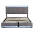 thumbnail image 3 of Tensun Grey Queen Bed: Modern Upholstered Frame with Hydraulic Storage, Lift-Up Design, USB Ports, Sockets, 3 of 5