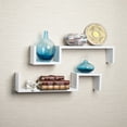 thumbnail image 5 of Danya B S Shape Wall Mount Floating Shelf - Set of 2 Shelves in White, 5 of 5