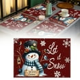 thumbnail image 2 of MOQIN Christmas Placemats 12x18 Inch Seasonal Table Mats | Winter Xmas Holiday Dining Decorations | Festive Tabletop Accessories for Home Dining Room Kitchen Table and Holiday Party Celebrations, 2 of 9