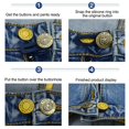 thumbnail image 4 of 5pcs Button Extender For Pants, Adjustable Waist Button, Retractable Waistband Expander, Random Color, No Sew Buttons, Easy To Use And No Tools Require, Non-elastic, Extended Length Is 0.71in, 4 of 4