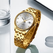 CHENXI Brand Men's Golden Wristwatches Business Analogue Quartz Watch Men Fashion Luxury Stainless Steel Waterproof Clock