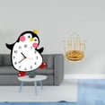 thumbnail image 2 of Reloj de pared de madera con diseño de pingüino de dibujos animados, soporte giratorio para tazas, organizador de drenaje, decorativo, bonito, funcion, 2 of 8