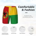 thumbnail image 3 of Men's Cape Verde Flag Swim Trunks with Compression Liner Bathing Suit Swimwear, 3 of 6