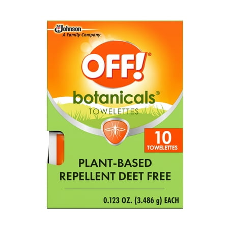 OFF! Botanicals Insect Repellent Towelettes, 1 Pack, 10 ct