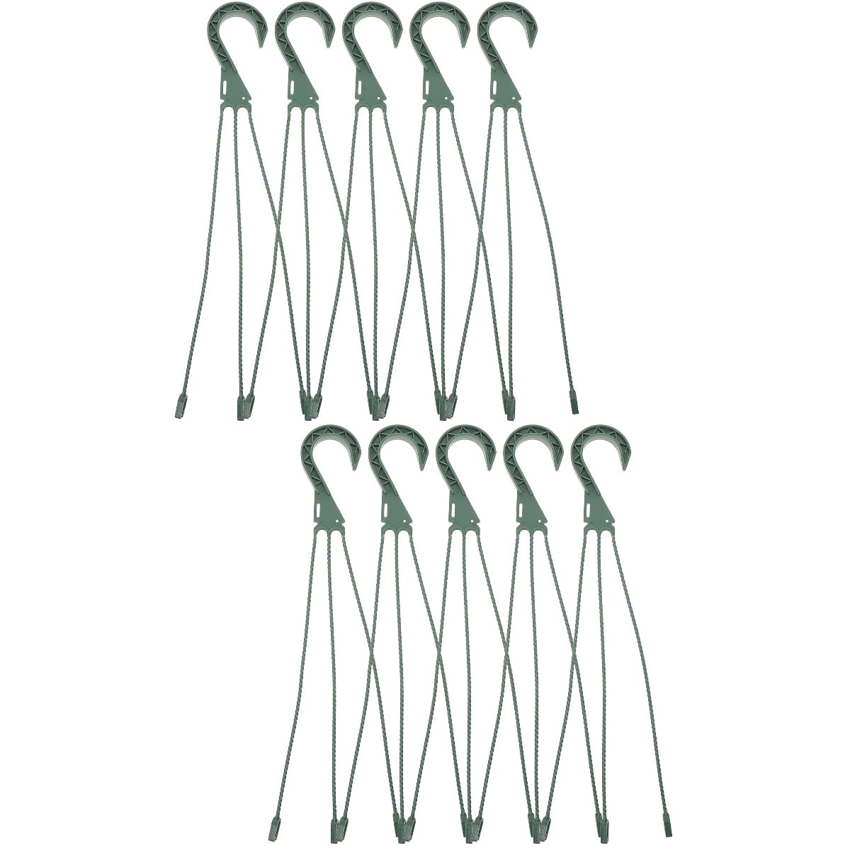 HOMEMAXS 10 Pcs  Plastic Hanging Basket Hooks Hanging Planter Holders Flower Pot Hangers for Outside Plants