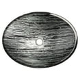 thumbnail image 6 of Silver and Black Streaked Oval Glass Vessel Sink, 6 of 10