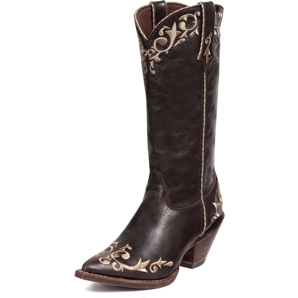 Durango Durango Western Boots Womens 12" Crush Scroll Chocolate