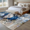 thumbnail image 4 of 6'x9' Area Rugs, White Blue Spring Floral Indoor Outdoor Area Rug for Living Room Bedroom, Vintage Flowers Farmhouse Washable Bathroom Rugs Kitchen Floor Carpet Mats Home Decor Aesthetic, 4 of 8