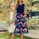 thumbnail image 1 of WILLBEST Vestidos Largos Casuales Para Mujer Vestido Informal Con Bolsillo Sin Mangas Y Estampado Degradado Para Mujer 1357, 1 of 3