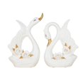 thumbnail image 2 of 2 piezas pareja estatuas de cisne figuras de cisne adornado de escultura coleccionable para decoración de entrada de la oficina regalos del día de, 2 of 8