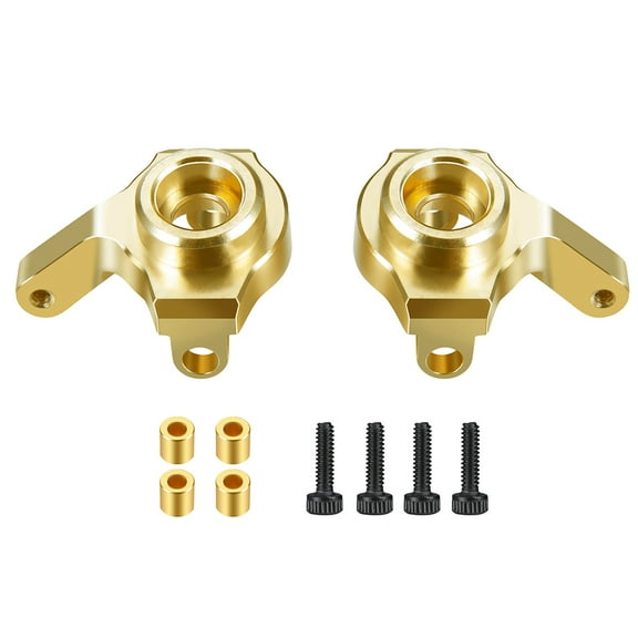 RCLIONS 1Pair Steering Knuckle Brass Portal Drive Housing Heavy Counterweight for 1/24 Axial SCX24 RC Crawler Car Upgrade Parts