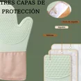 thumbnail image 4 of Guantes De Horno De Silicona Resistentes Al Calor 8 En 1, 4 of 7