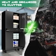 thumbnail image 5 of IKIMI 75" H Rolling Metal Garage Storage Cabinet with Wheels, Pegboard and Drawer, Black, 5 of 7