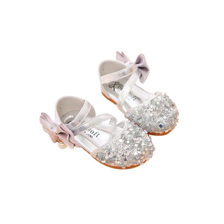 

Eyicmarn Toddler/Little Kid Girl s Angela Dress Mary Jane Ballet Flats Bow Flower Girl Wedding Party Ballerina Flat Shoes