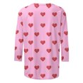 thumbnail image 5 of VKOYWKM Womens Spring Tops 3/4 Sleeve Valentines Day Shirts Love Graphic Tees Cute Tops Holiday T Shirts Casual Crew Neck Romantic Tshirts, 5 of 6