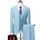 thumbnail image 1 of Conjunto de trajes de negocios para hombre, chaqueta de Color sólido de alta gama, blazer personalizado de marca de gran tamaño, 3 piezas, 1 of 5