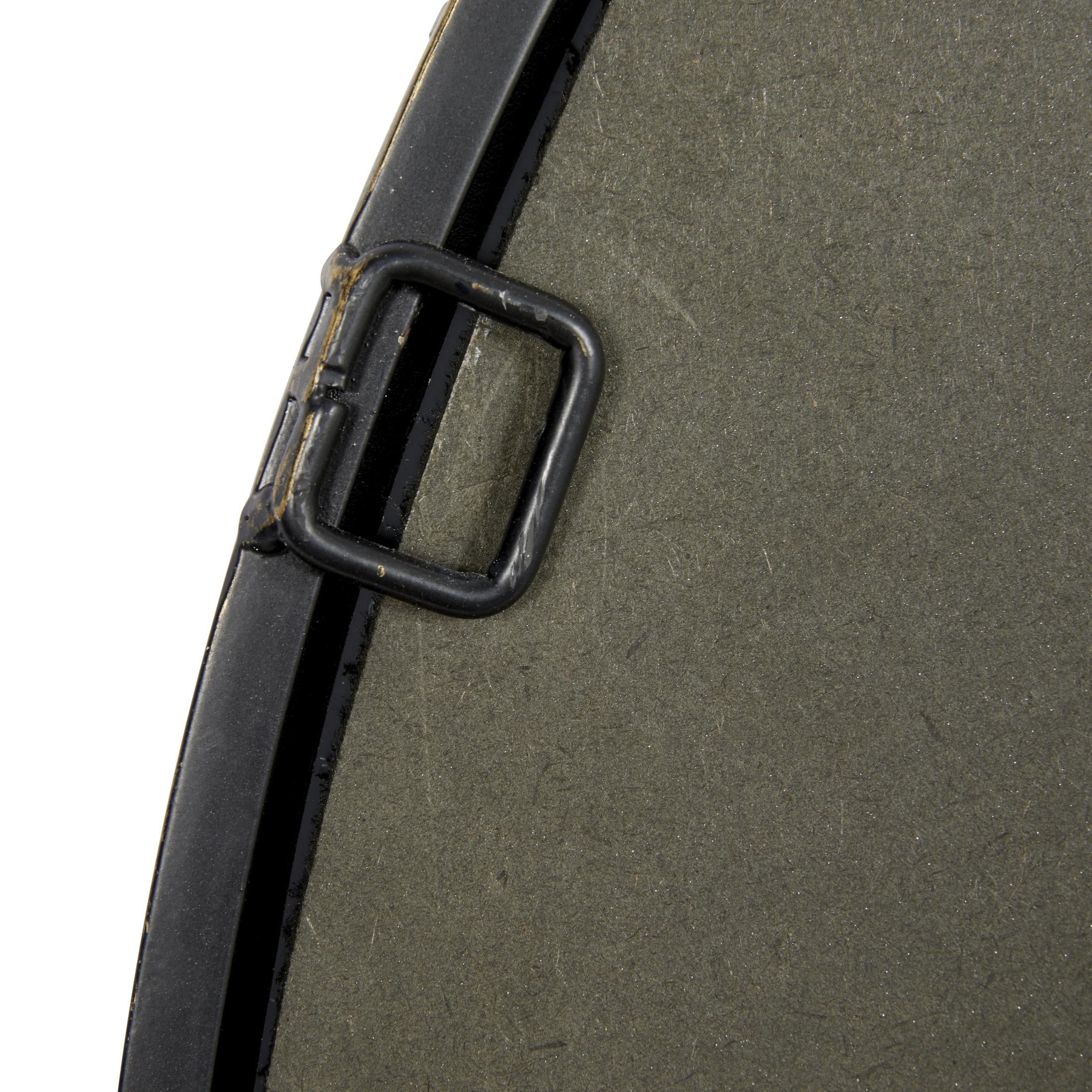 DecMode 30" x 48" Black Arched Window Pane Wall Mirror
