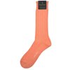 New Brooks Brothers Mens Cream Orange Cableknit Striped Cotton Socks Sz 7-12 8023-5