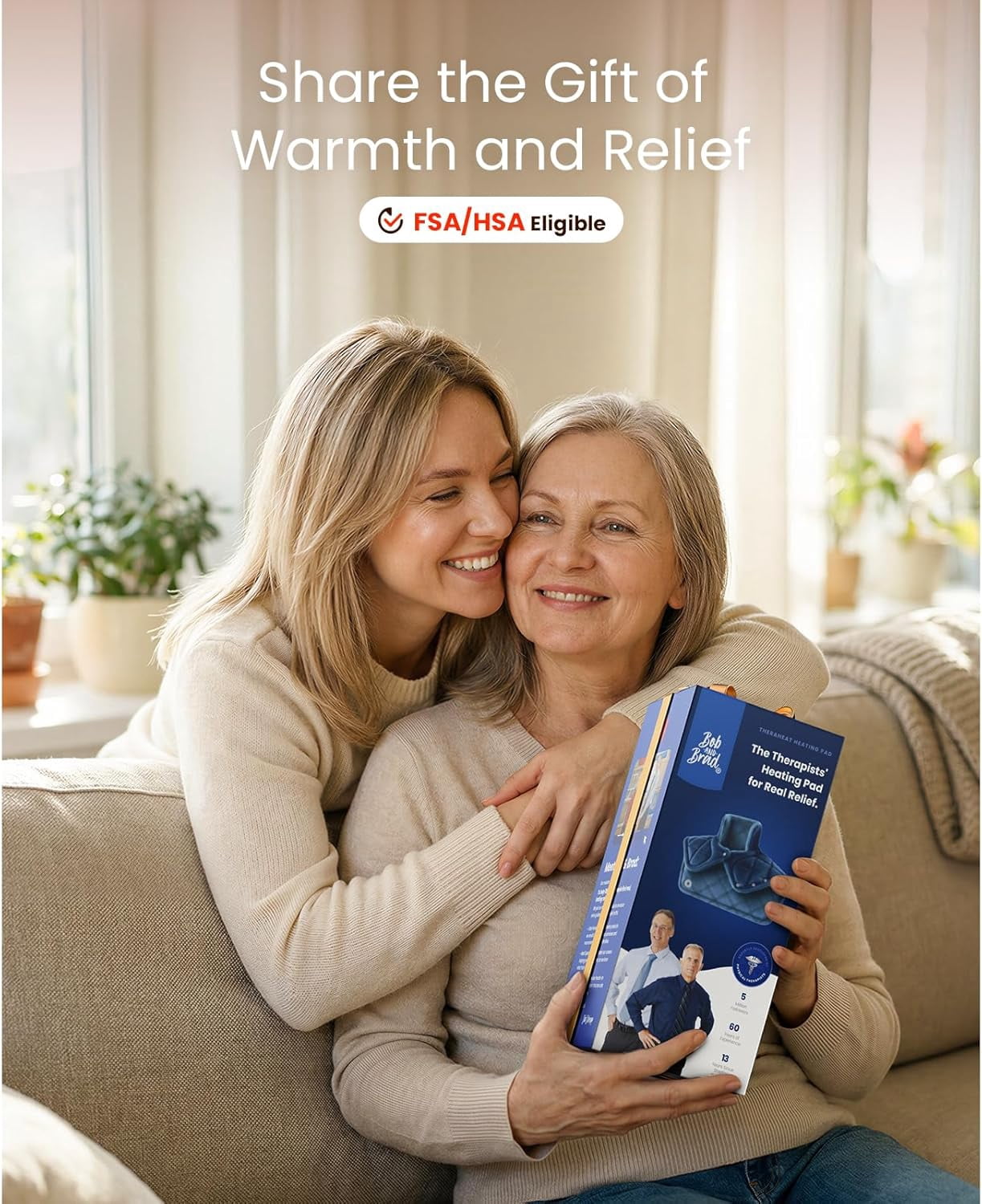 Bob and Brad 2.2lb Weighted Heating Pad for Neck and Shoulders Deep Tissue Relax, 20"x22", Gift for Mom Women