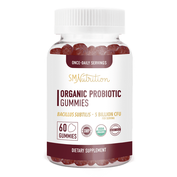 Organic Probiotic Gummies for Adults and Kids (60 Count) 5 Billion