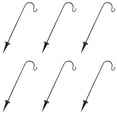 thumbnail image 3 of LNGOOR 6 Pcs Outdoor Lamp Stake Holder Powered Stand Hook Solar Lights for outside Black, 3 of 8