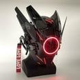 thumbnail image 3 of Helmet LED Costume for Masquerade Fancy Dress Decor style B, 3 of 7