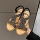 thumbnail image 1 of Sandalias Mujer Estilo Verano Adaptación multiescenario Moda Estilo Romano Zapatos Mujer, 1 of 6
