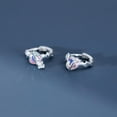 thumbnail image 3 of K-KED 925 Sterling Silver Crystal Heart Huggie Hoop Earrings Women Jewellery Gift, 3 of 6