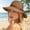 Khaki, variant on AirLoni Panama Hats For Women UPF 50 Sun Wide Brim Packable Foldable Lightweight Breathable Bucket Hat Summer Sun Hats For Outdoor Travel Gardening Solid Color Blue,One Size