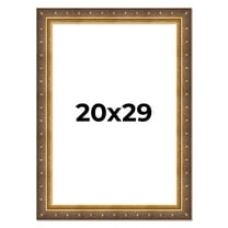 20x29 Frame Vintage Gold Solid Wood Picture Frame | 2.5 Inch Moulding Width | Ornate Bronze Museo