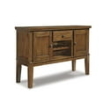 thumbnail image 4 of Signature Design by Ashley Ralene Dining Room Server, Medium Brown Rustic Buffet Cabinet with Wine Rack & Adjustable Storage, 4 of 7
