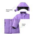 thumbnail image 4 of ZSHOW Girl's Winter Parka Water Resistant Puffer Jacket with Hood Outerwear Coat Light Purple 14/16, 4 of 8