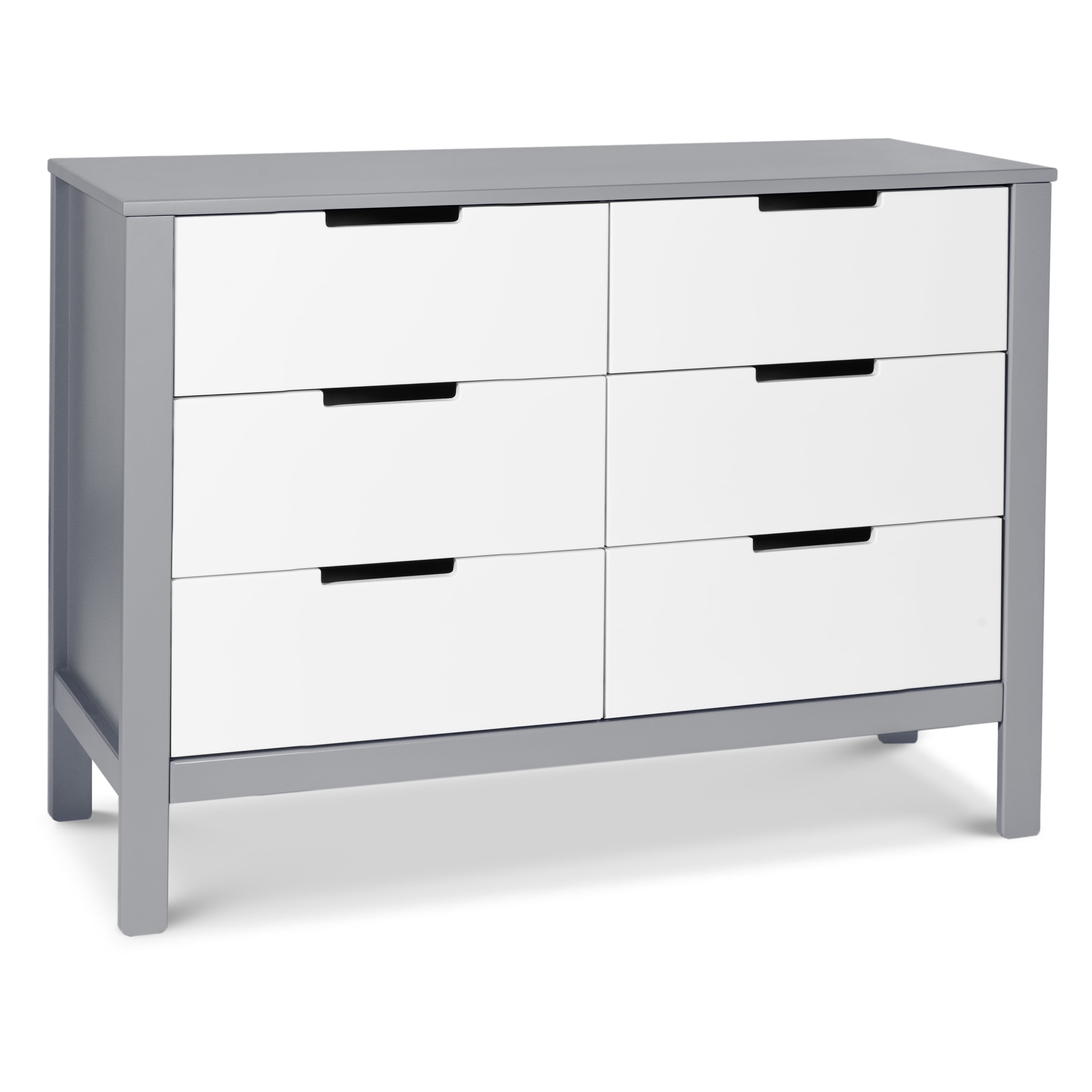 Carter S By Davinci Colby 6 Drawer Dresser In Gray And White